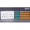 Igoto British Standard Dl3013 Doppel 13A Steckdose mit 2 Gang Switch